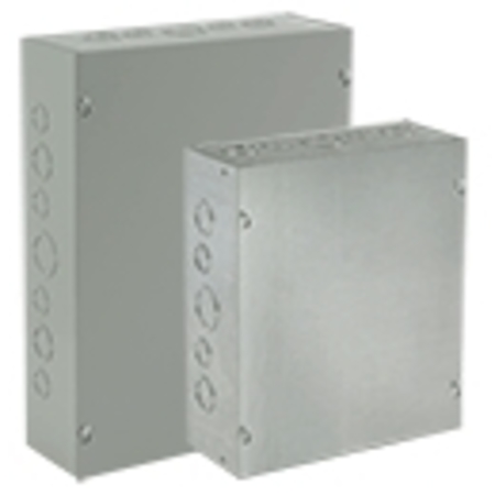 Nvent Hoffman TYPE 1 JUNCTION BOX/PULL BOX, W/SCREW COVER 8"X6"X3" W/, KNOCKOUTS ASE8X6X3